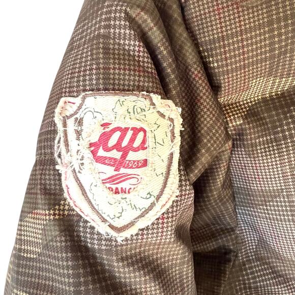 GAP Kids XXL Camo Houndstooth Sherpa-Lined Parka Jacket – Rare Y2K Style - Picture 2 of 12